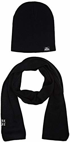 Lonsdale London LEAFIELD szal + czapka, czarna, one size