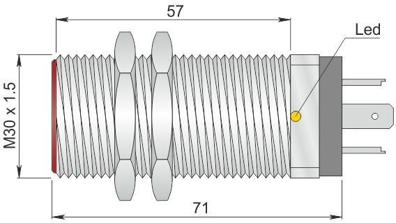 ORNO indukcyjny 30 mm SI30-C10 NPN NO K I30000036