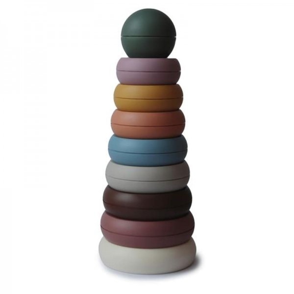 Mushie mushie - Mushie  -  Piramidka Sensoryczna Ring Tower Rustic