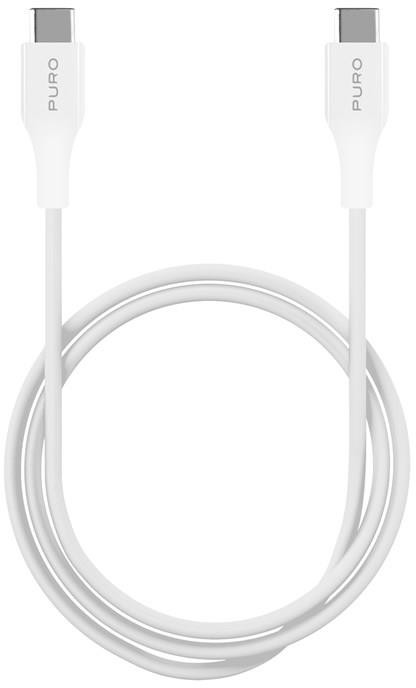 PURO PURO Fast Charging Plain Type-C Cable Kabel USB-C 2.0 na USB-C 2.0 2A 480 Mbps 2m (biały) CUSBCUSBC2MTWHI