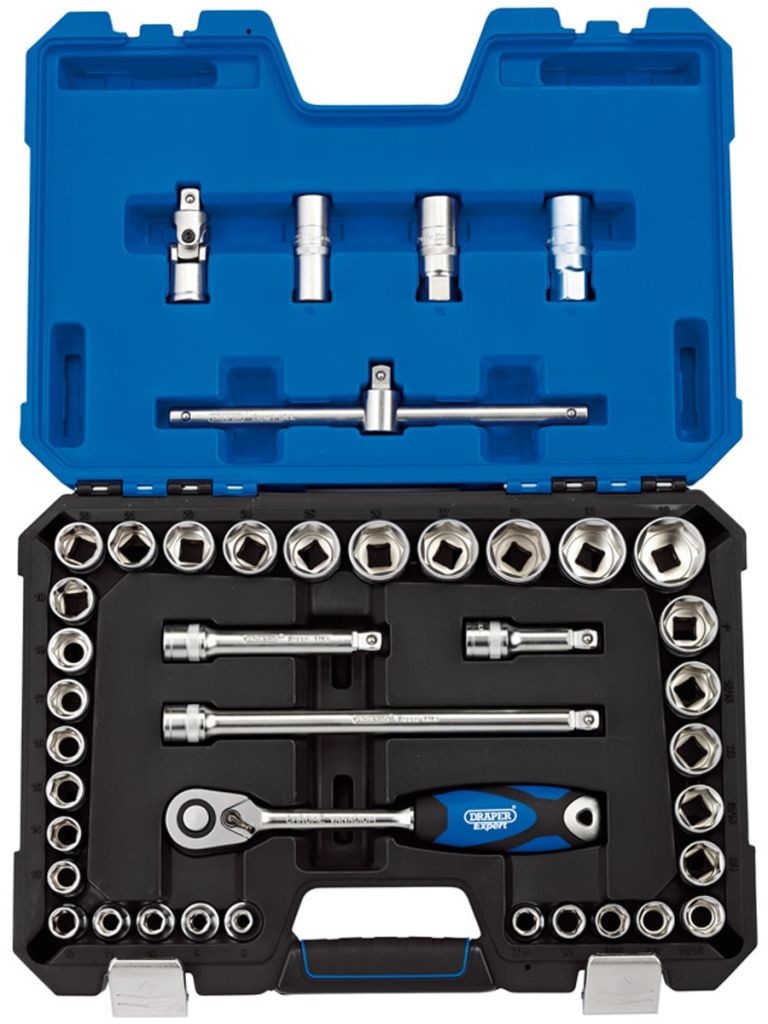 DRAPER Tools 41-elementowy zestaw kluczy i nasadek 1/2
