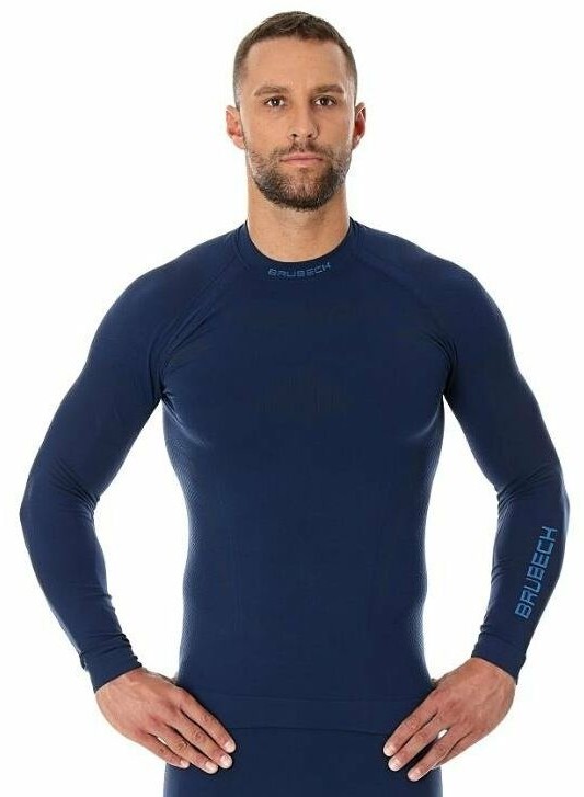 Brubeck LS13040 bluza thermo męska długi rękaw granat 60528441544