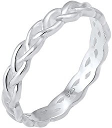 Elli Damski  ring Twisted węzeł 925 Srebrny do układania rozm. 54, kolor: srebrny, rozmiar: 56 0605781817_56