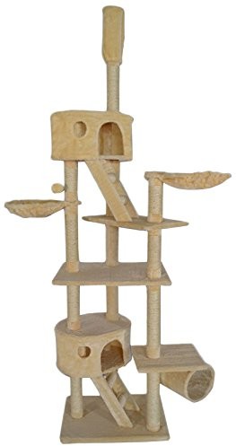 dibea Drapak, drapak dla kotów, sięgający do sufitu (regulacja wysokości z przymocowaniem do sufitu) 240  260 cm, beżowy (KB00401)