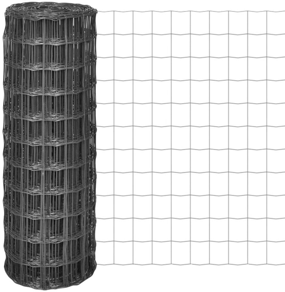 vidaxl Euro ogrodzenie 10 x 1,2 m; z siatki stalowej, szare