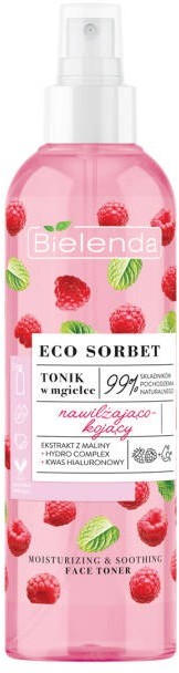 Bielenda ECO SORBET - FACE TONER - Nawilżająco-kojący tonik do twarzy w mgiełce - 200 ml
