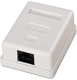 Nano Cable Nanocable na grób  Roseta de Super ficie para RJ45 Cat.6 UTP 1 Toma, blanco 29923
