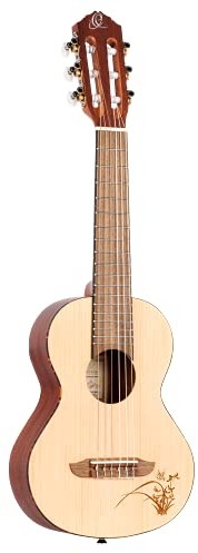 Ortega Guitars gitara z drewna świerkowego/mahoniowego z wąskim grawerunkiem laserowym 47 mm RGL5