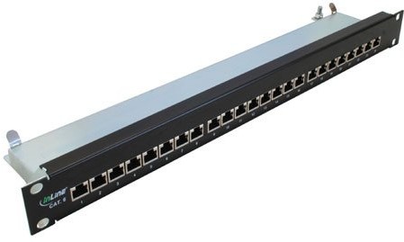 InLine 76224S Patch Panel 6, 24-krotnie 1HE, 48,26 cm (19 cali) RAL9005 Czarny 4043718076215