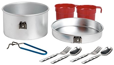 Laken Prześcieradło Camping płyta zestaw Aluminum Lunch Box 1.6 litra z 2 zestawy sztućce i filiżanka LP2C