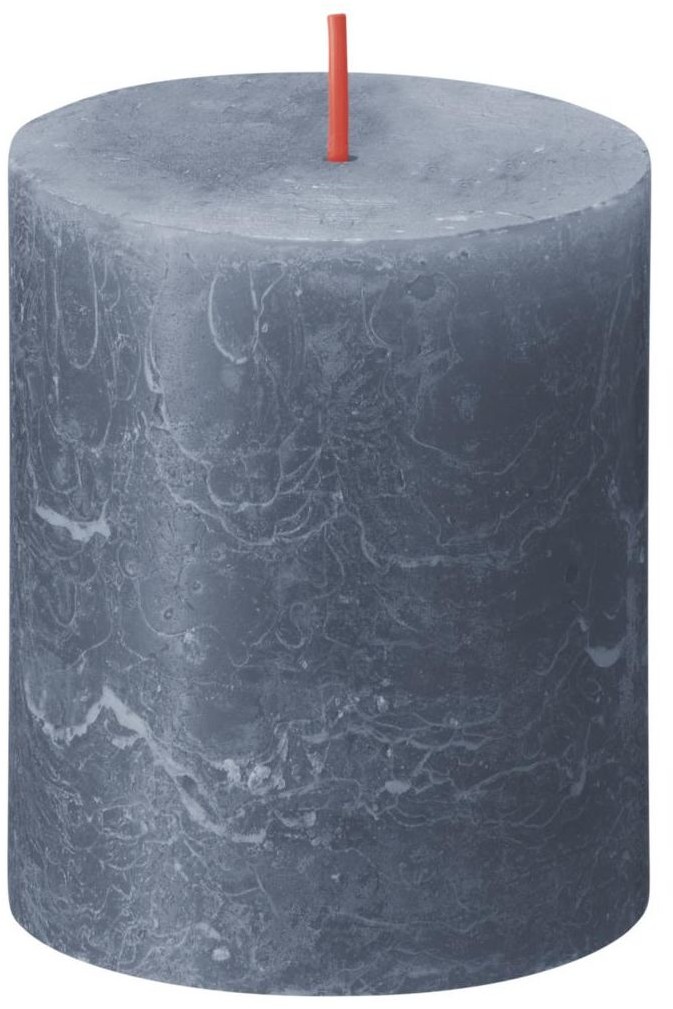 Bolsius Świeca pieńkowa Rustic Shine ciemnoniebieska wys. 8 cm