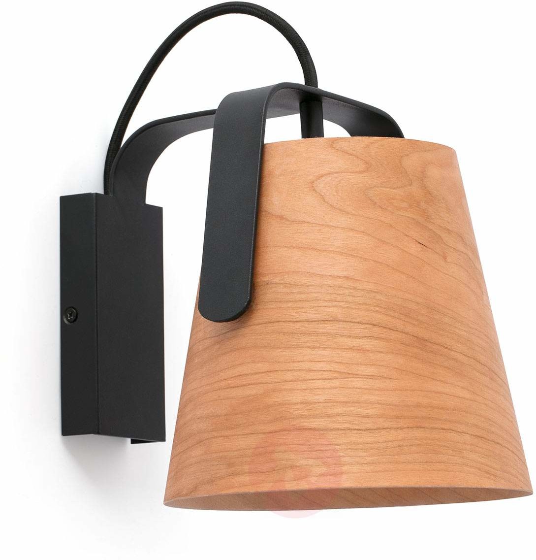 Faro Lorefar Lampa ścienna Stood klosz z drewna czereśniowego