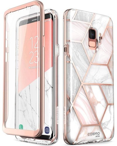 Supcase Etui i-Blason Cosmo SP Galaxy S9, marmurowe różowe