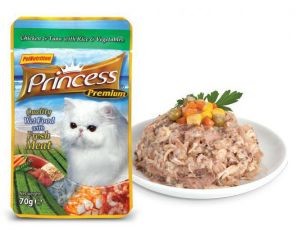 Princess prince Premium Saszetka Kurczak Tuńczyk Warzywa 70g