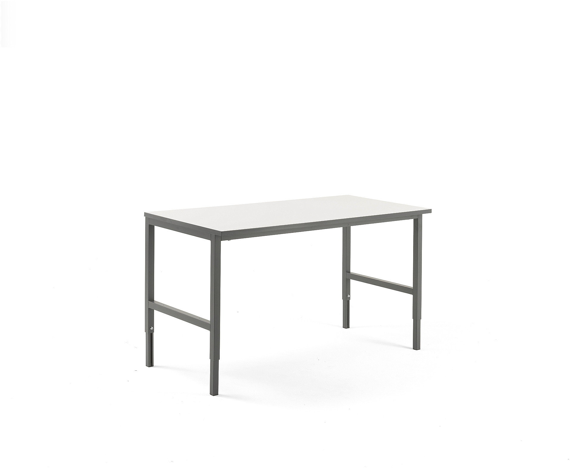 AJ Stół roboczy 1600x750 mm biały laminowany blat szara rama 202039