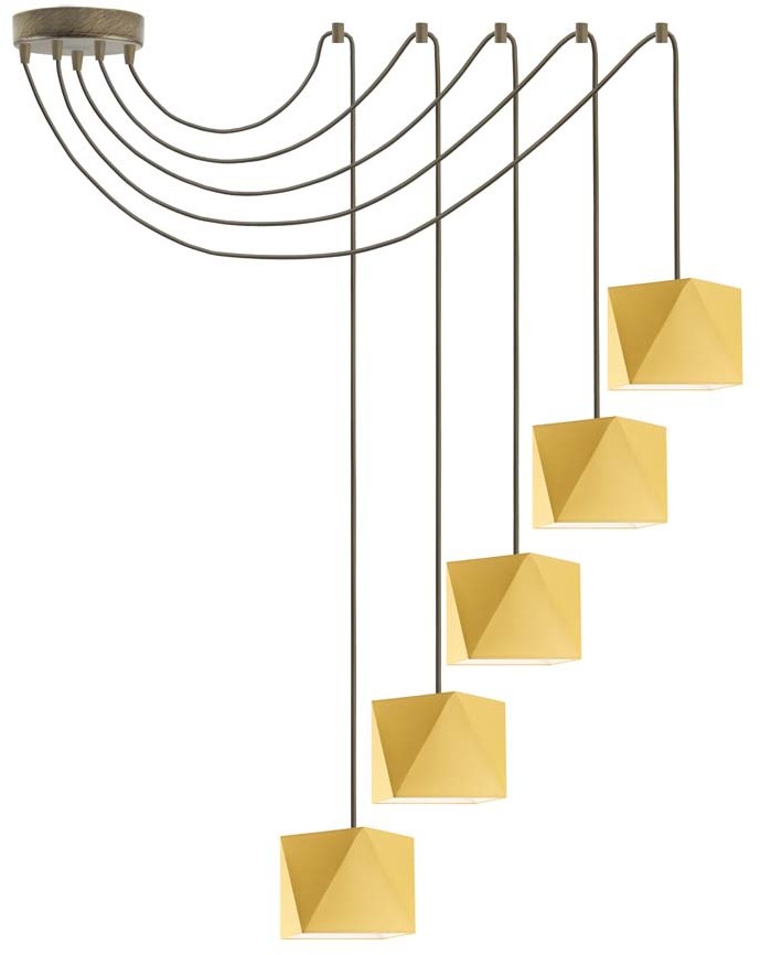 LYSNE Lampa wisząca z diamentowymi abażurami KANO 400040/75 D3