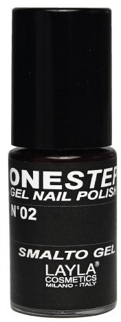 Layla Cosmetics Layla Cosmetics One Step Gel lakier do paznokci, 100% czarny, 1 opakowanie (1 x 0,005 l)