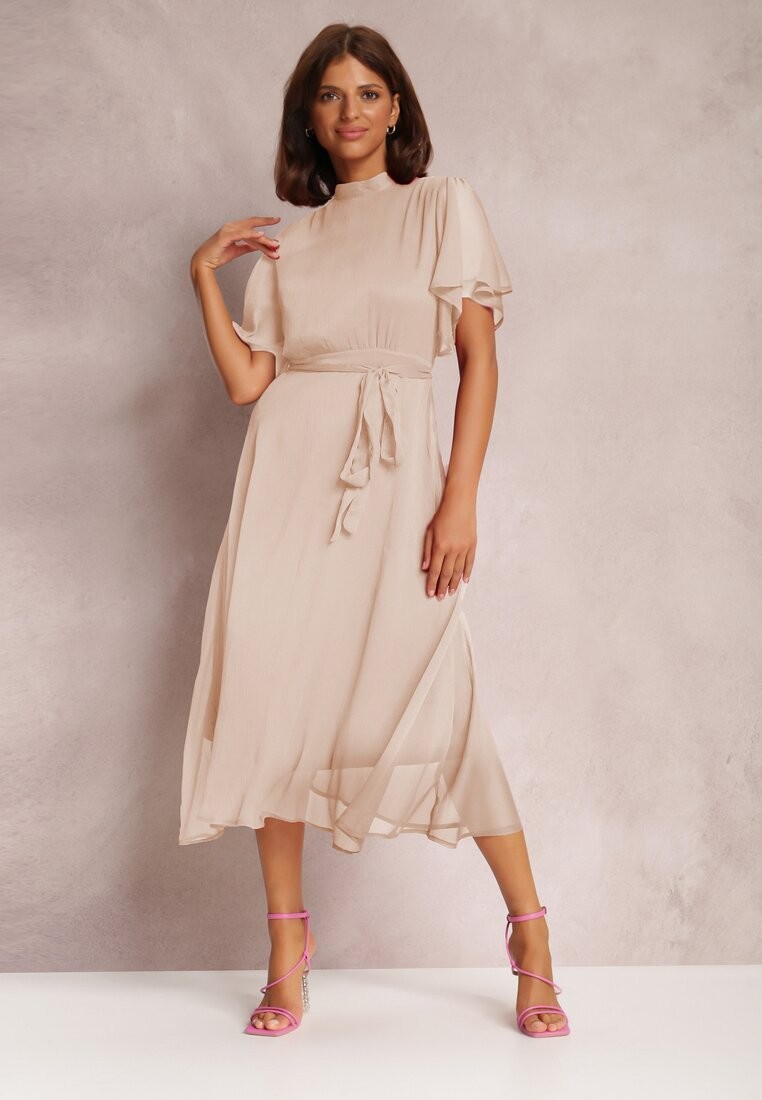 Beżowa Sukienka Syrissis