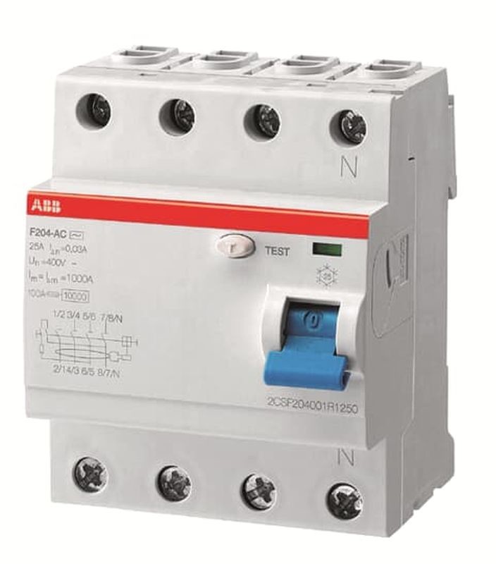 ABB Wyłącznik różnicowoprądowy 4P 40A typ AC F204 AC-40/0,5 2CSF204001R4400