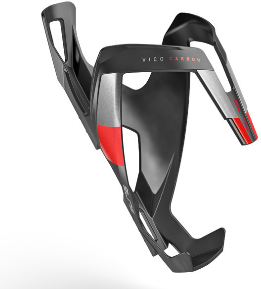 ELITE koszyk na bidon Vico Carbon czarno- czerwony mat