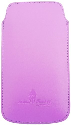 Urban Monkey kieszeń na telefon komórkowy z PullTab i tapicerka z mikrofazy do smartfona do 5 cali fioletowy 4260041683983