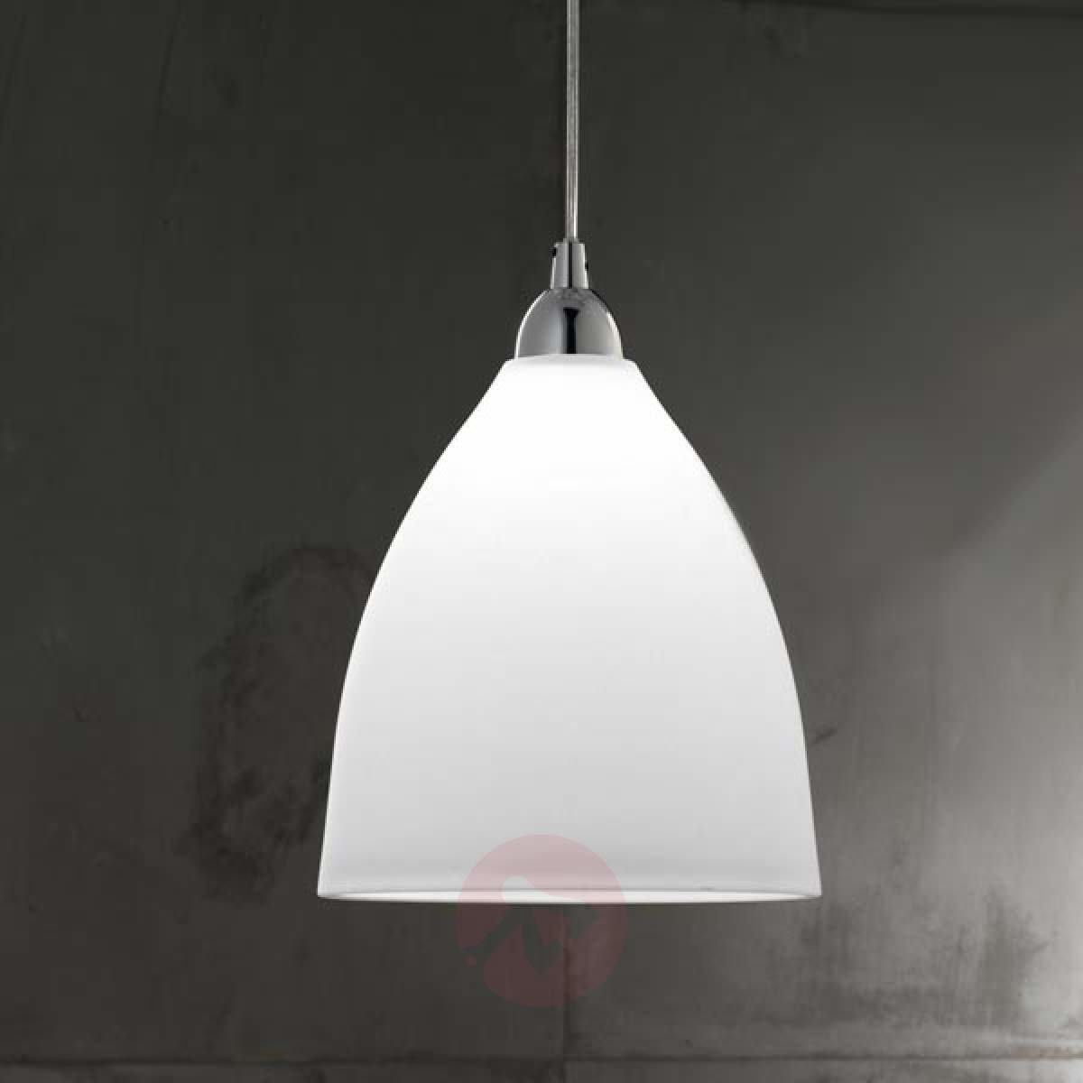 Fabas Luce Szklana lampa wisząca PROVENZA, 27 cm, biała