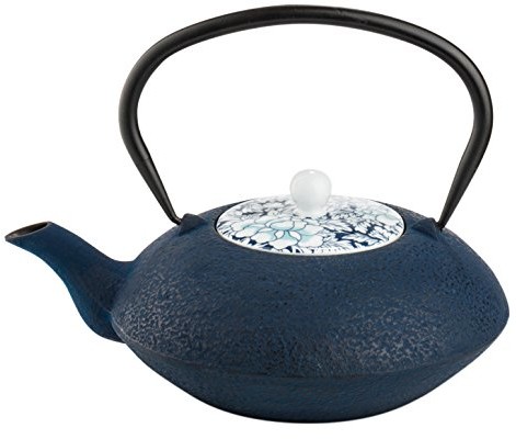 Bredemeijer g021bp dzbanek na herbatę yantai z pokrywka porcelanowa, żeliwo, niebieski, 18,7 x 23,7 x 17,89 cm G021BP