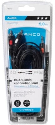 Vivanco Jack 3.5 mm 2xRCA 5m 46032)