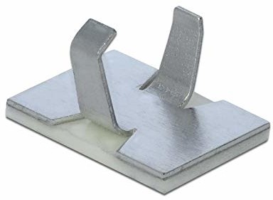 Delock Zaciski kablowe samoprzylepne aluminium 10 sztuk