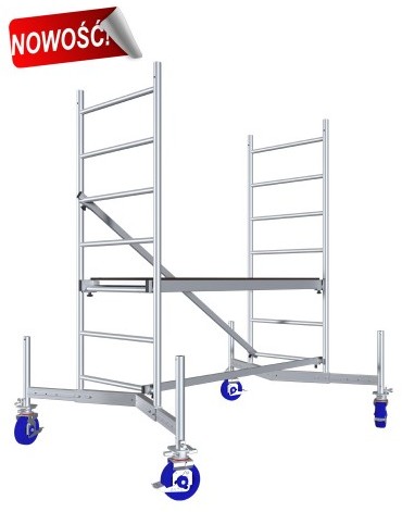 Krause ClimTec rusztowanie z rolkami 150 mm wys. rob. 3,00 m (710277)