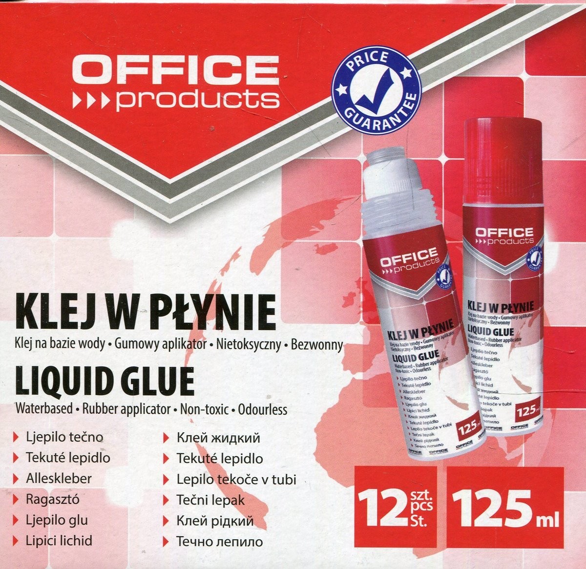 Office products klej biurowy w płynie, 125 ml, 12 sztuk