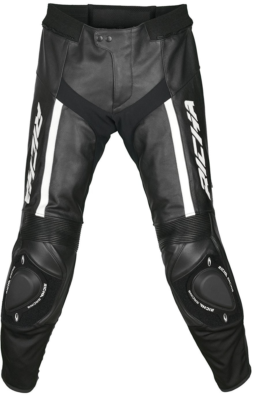 Streetfighter RICHA - ODZIEŻ I OBUWIE MOTOCYKLOWE RICHA Skórzane spodnie motocyklowe do jazdy sportowej czarne : Rozmiar - 54 3ST100/54