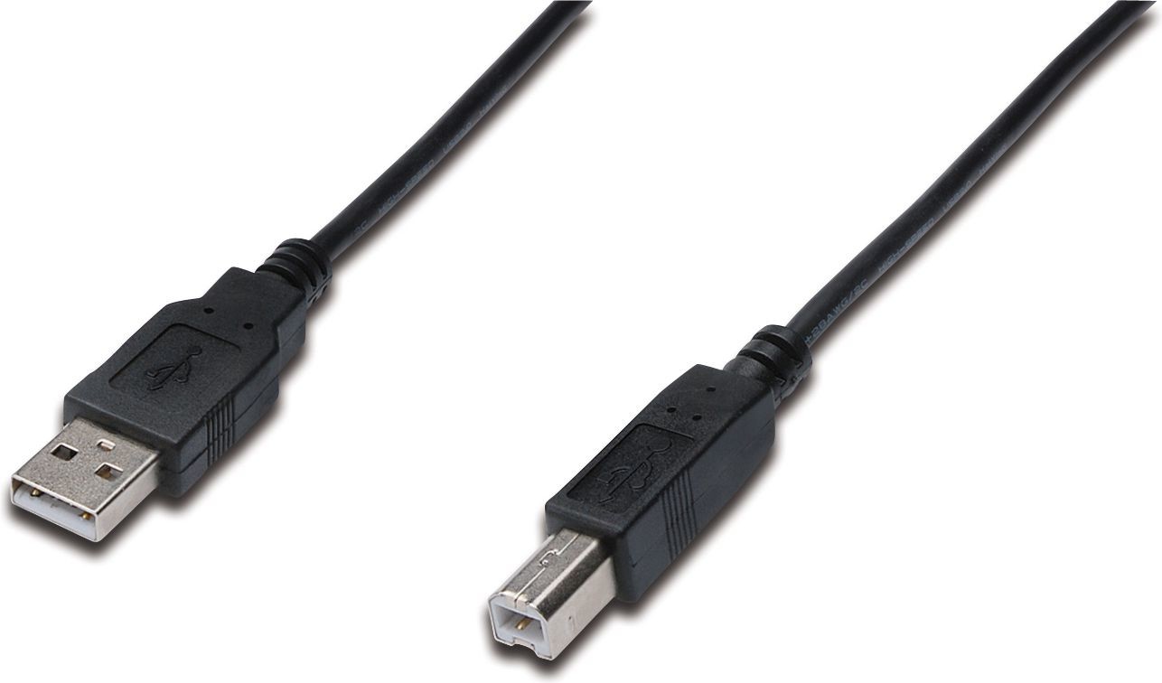 Digitus Cable USB2 A/B męskie - męskie 1.80m black - AK-300105-018-S