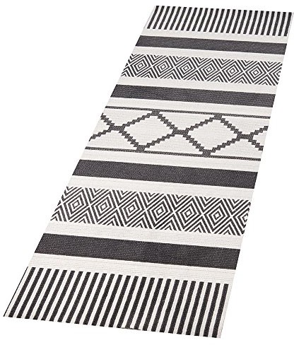 Zala Living Odporna na mycie konfetti bieżnik kuchenny bieżnik Urban czarna 45 x 140 cm 103053-45x140