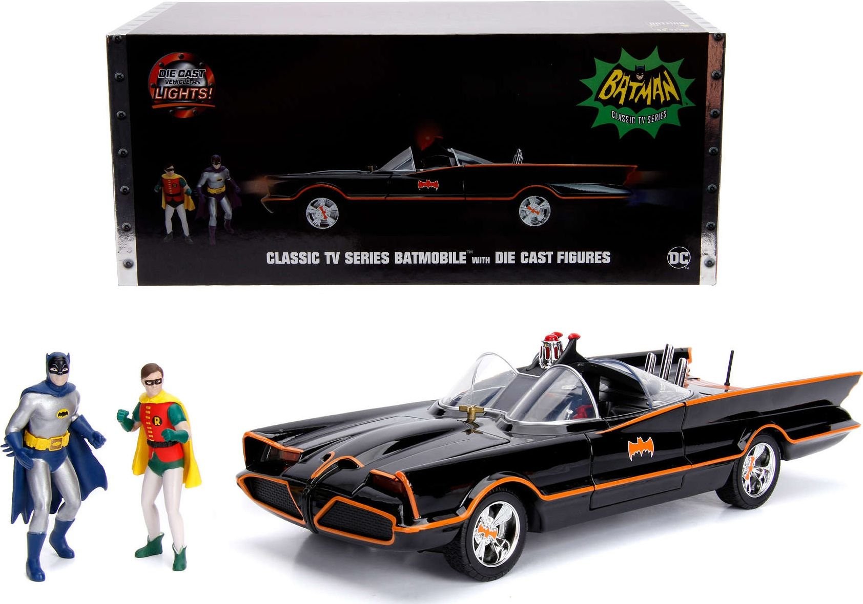 Jada Toys Figurka Batman Batmobile ze światłem 1:18 253216001 253216001