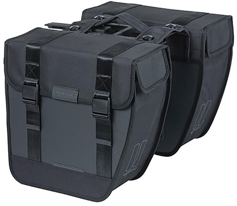 Basil Tour Waterproof Double Pannier Bag 28l incl. MIK Plate, czarny 2022 Sakwy 18212
