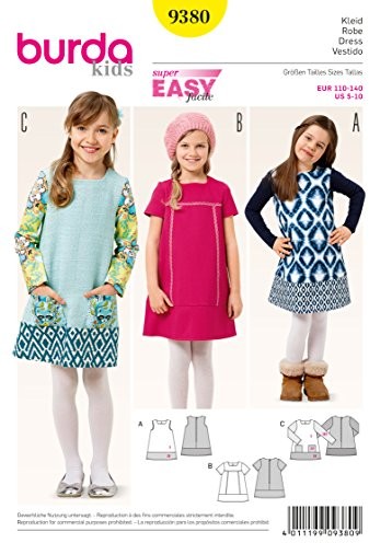 Burda burda wykrój sukienka b9380 wykrój papier 19 x 13 x 1 cm Biały B9380