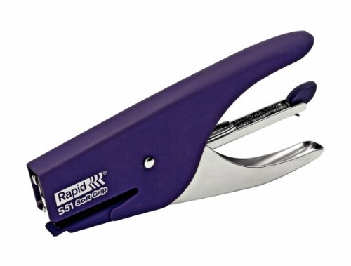 Rapid Zszywacz nożycowy  Supreme S51 Soft Grip, 15 arkuszy  parent ASIN  DE (4), fioletowy 10538741