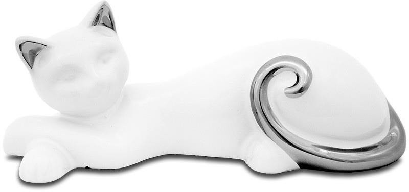 Pigmejka Figurka Kot PIGMEJKA, biała, 16x6x6,5 cm