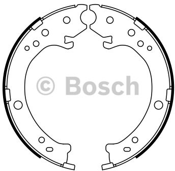 BOSCH Zestaw szczęk hamulcowych, hamulec postojowy 0 986 487 765