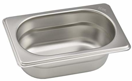 Piazza Piazza 220710 miska GN 1/9 ze stali nierdzewnej, długość 17,6 cm, szerokość 10,8 cm, wysokość 10 cm 220710