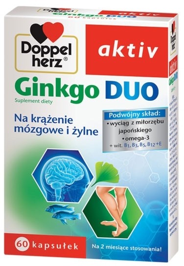 Quiesser Pharma Doppelherz aktiv Ginkgo Duo x60 kapsułek