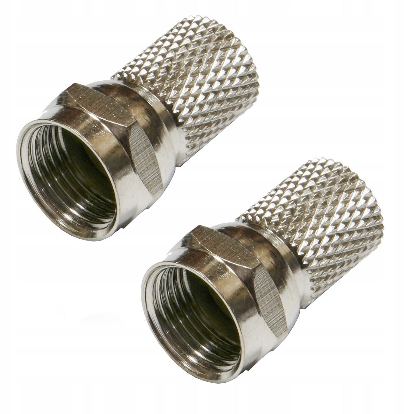 2x Wtyk sat F 6,8 mm na przewód antenowy prosty