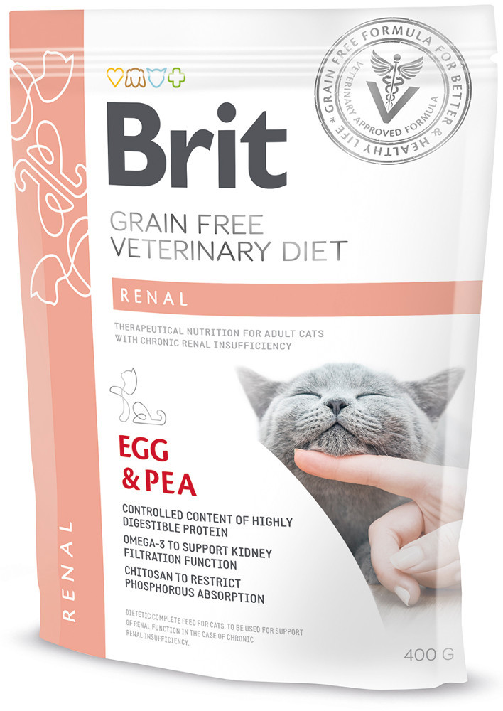 Brit VET Brit Veterinary Diet Renal Egg&Pea Sucha Karma dla kota op 400g