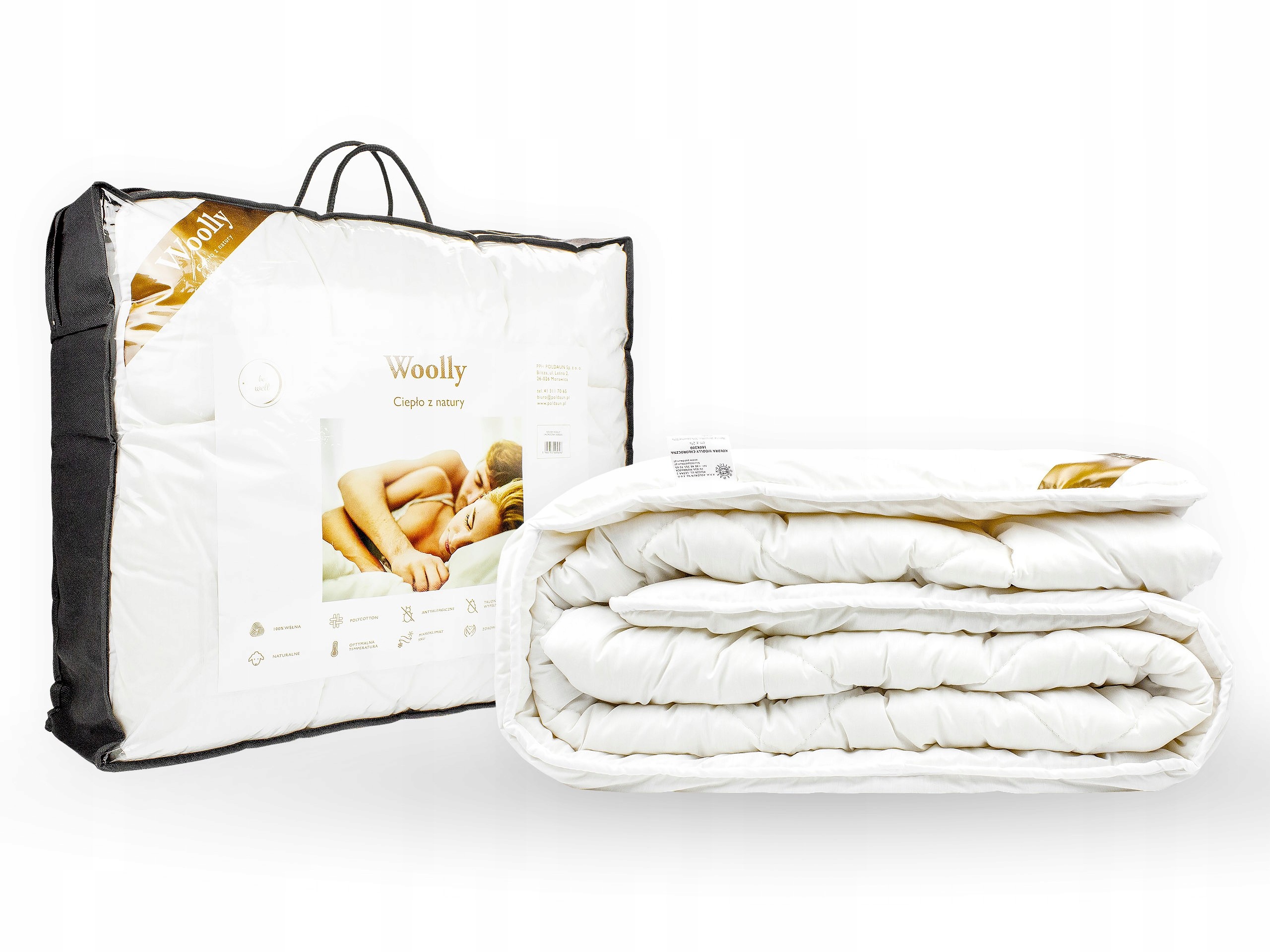 Poldaun Kołdra Wełniana 180x200 100% Woolly Polska