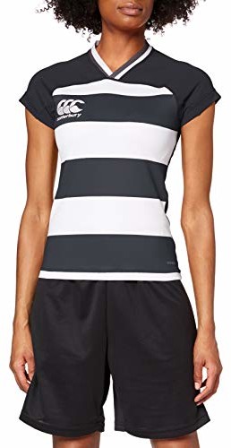 Canterbury Canterbury damska koszulka Vapodri Evader Hooped Rugby czarny/biały 6 QA00422998A