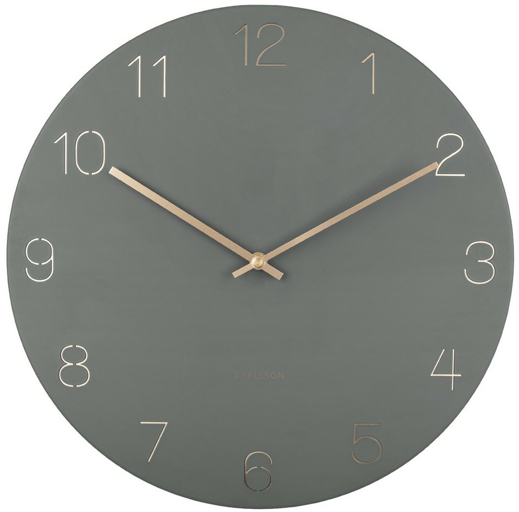 Karlsson 5762GR stylowy zegar ścienny, śr. 40 cm