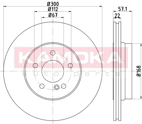 KAMOKA Tarcza hamulcowa 103218 103218