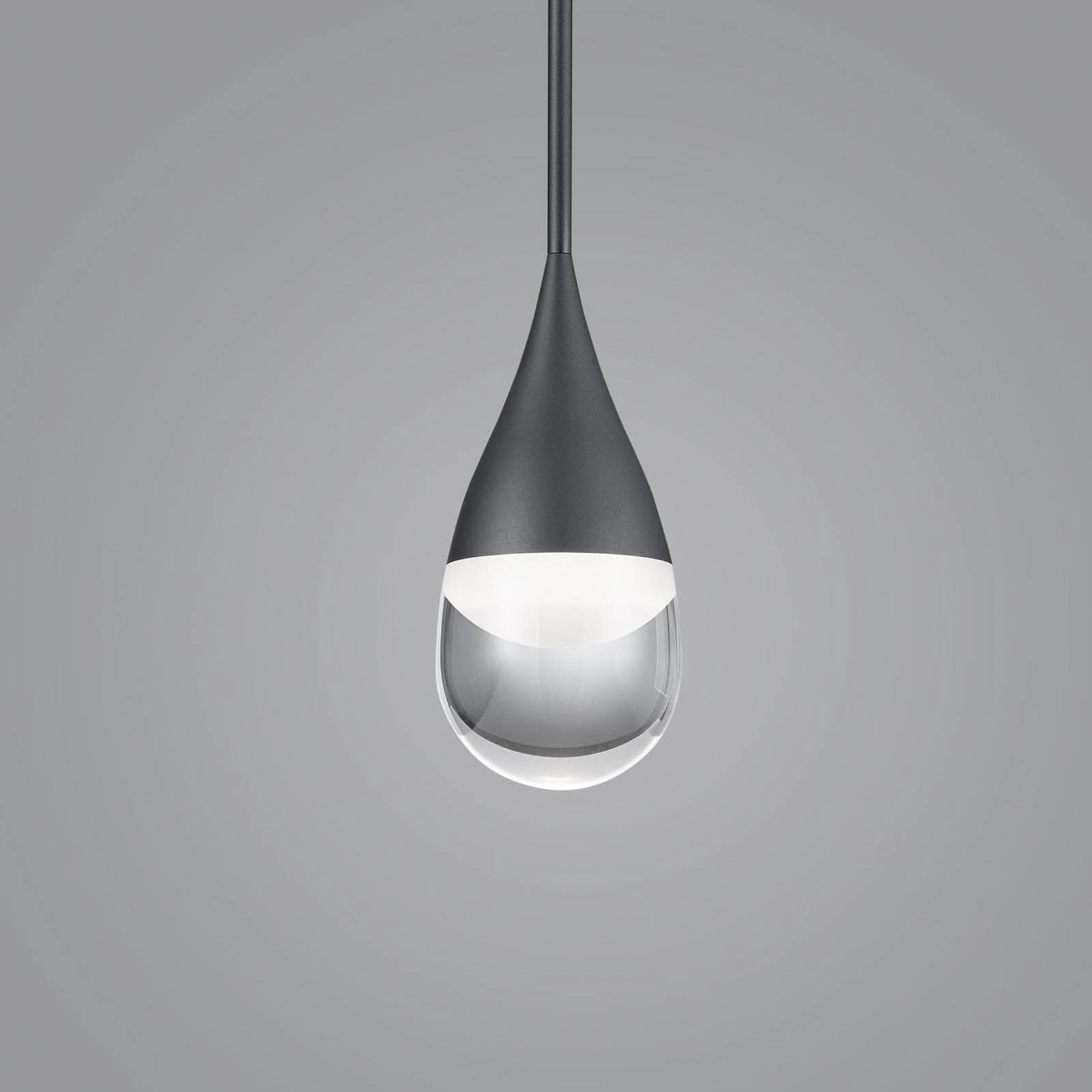 Helestra Deep żyrandol LED, matowy czarny