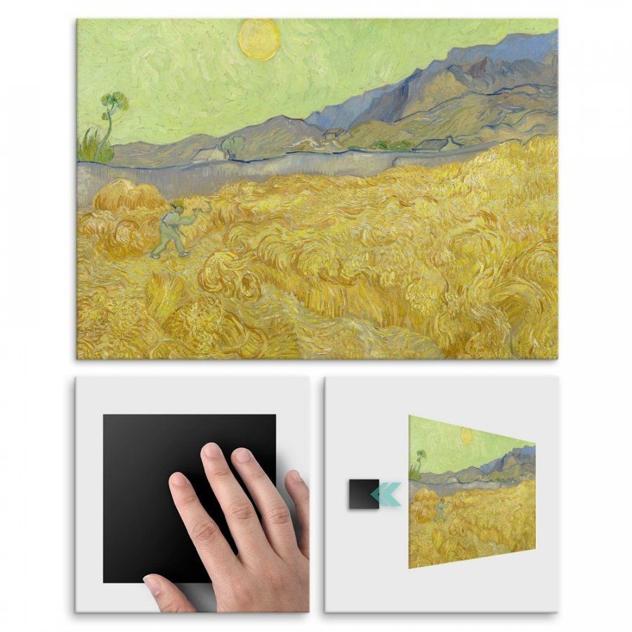 Pix4home Plakat metalowy Vincent Van Gogh Wheatfield with a Reaper L POS-L-02163